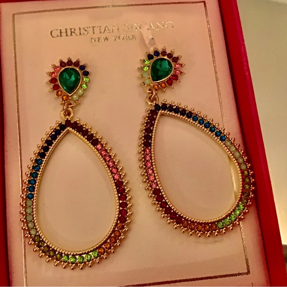 Beautiful Swarovski Crystal earrings amazing colors!
